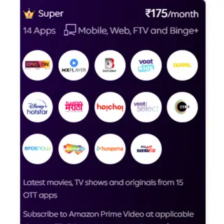 Tata sky discount binge app list